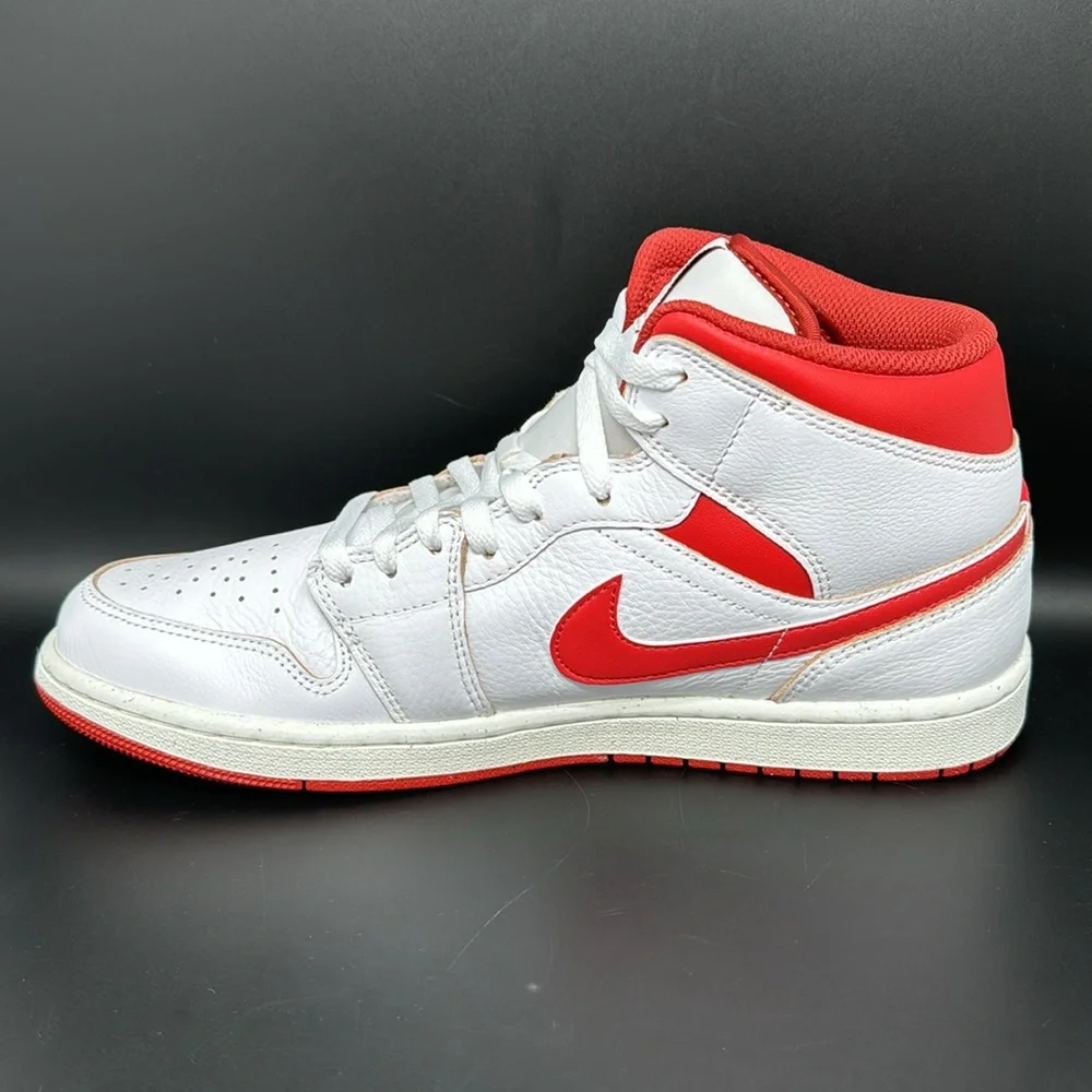 Jordan 1 MID SE Red/White Basketball Shoes Men’s Sz 11 NEW!‎